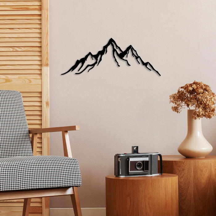 Wallity Mountain - 11 Escultura de pared negra
